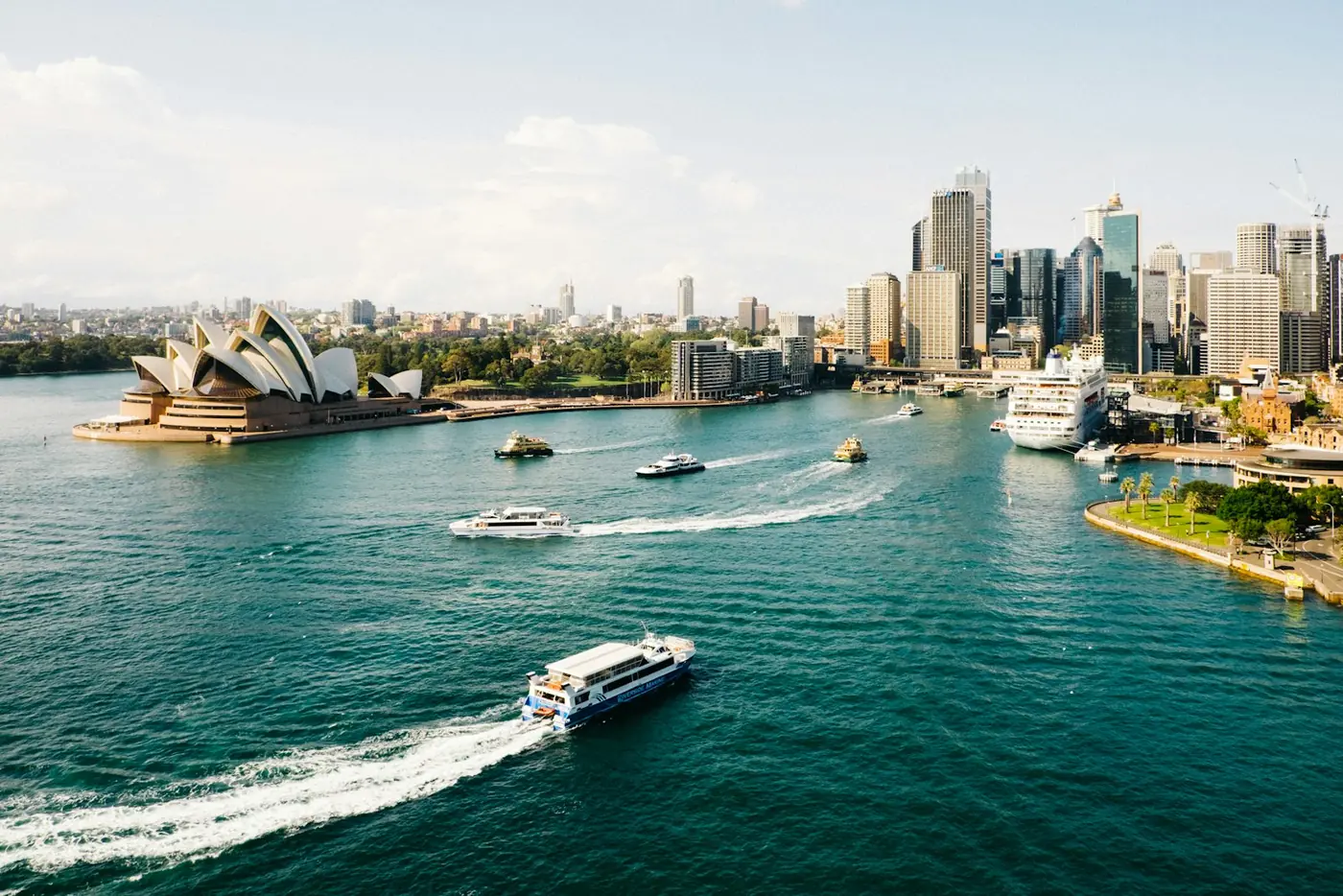 Sydney Opera House by the harbour