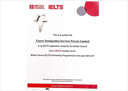 British Council IELTS Gold member